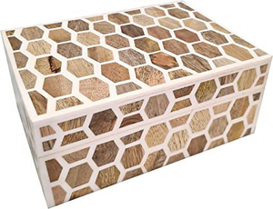 Caja de Almacenamiento Personalizable Hecha a Mano de Madera Ecológica de Lujo con Grabado Láser y Relieve, Multiusos para el Hogar - Product Image 3