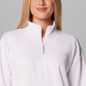 Sudadera para Pedidos al por Mayor con Logotipo Personalizado, Ropa Casual con Cuello Alto con Cremallera, Material de Algodón y Poliéster, Diseño Moderno y Suave para Mujer - Product Image 3