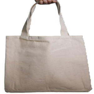 Sacs fourre-tout en toile de coton réutilisables en gros, fermeture éclair, broderie, design multi-styles, couleurs unies, mode, shopping quotidien - Product Image 6