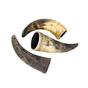 Cornes de verres médiévaux antiques polies à la main artisanat naturel pour hydromel Style nautique décoration de la maison Options de boisson - Product Image 1