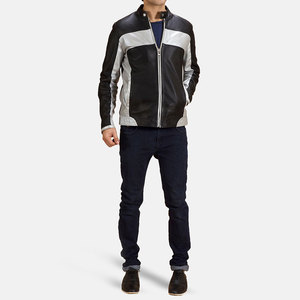 Winter Wear Adult <b>Leather</b> <b>Jacket</b> Solid Color <b>Leather</b> <b>Jacket</b> Full Zipper <b>Leather</b> <b>Jacket</b> For <b>Men</b> - Product Image 4