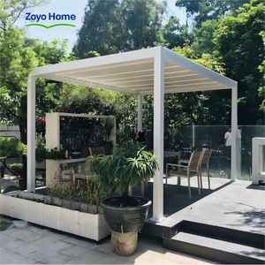 Système de Gouttières pour Pergola en Aluminium Écologique, Hautement Personnalisable, Étanche, à Commande Électrique pour Climat Pluvieux, Idéal pour Jardin et École - Product Image 3