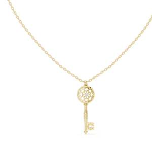 Collar con Colgante de Diamante CVD VVS-VS EF de 0.008 CT, Creado en Laboratorio, Opciones de Oro de 18K, 14K, Oro Rosa, Amarillo y Blanco, Elegante y Fino - Product Image 2