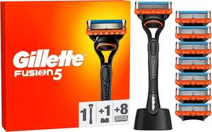 Gillette Fusion5-Sistema de afeitado para hombre, 1 Mango, 8 cuchillas de repuesto, con tira lubricante para un afeitado suave - Product Image 6