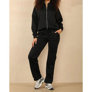 Conjuntos de 2 piezas para mujer, conjuntos de sudaderas con capucha de manga larga, sudaderas gráficas, pantalones de chándal de pierna ancha holgados, chándales de otoño - Product Image 1