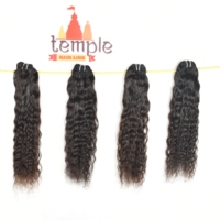 Extensions de cheveux humains Remy indiens 100 % naturels non traités, couleur naturelle, double trame, sans traitement à la machine, pour tressage, ondulations profondes lâches