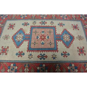 Turkish Vintage Rug, 5.2x7.6 ft Rug, <b>Red</b> Plants & trees <b>Wool</b> Rug - Product Image 5