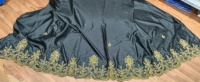 Qualité supérieure 100% Polyester Satin Tissu Somali Travail Manuel Gorgora Jupon Tissé Brodé Motif Rides Robe