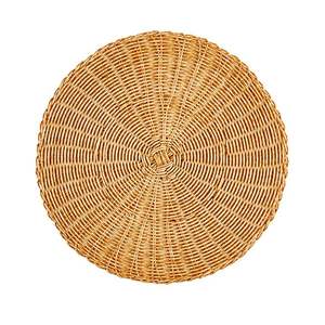 Assiette en rotin de couleur naturelle pour la décoration de la maison et de la cuisine, dessous de plat en osier, vente en gros, faible coût d'expédition - Product Image 1