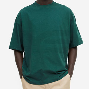 เสื้อยืดผ้าฝ้าย100% สำหรับผู้ชายเสื้อยืดโอเวอร์ไซส์เปิดไหล่ปล่อยว่าง - Product Image 6