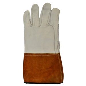 Gants de soudage TIG professionnels en cuir de vachette, flexibles, respirants, écologiques, style gauntlet, utilisables en toutes saisons, résistants à la chaleur - Product Image 1