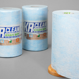 Krclean-Toallitas de cocina de 1 capa, 200 hojas, azules, 20x20cm, rollo de papel absorbente para limpiar superficies de cocina - Product Image 1