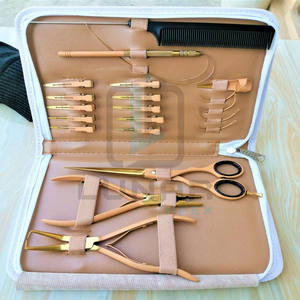 Kit de herramientas de extensión de cabello Regular, doble capa de cuero, funda de PVC, más fiable, cómodo y personalizado, labeling de marca - Product Image 5