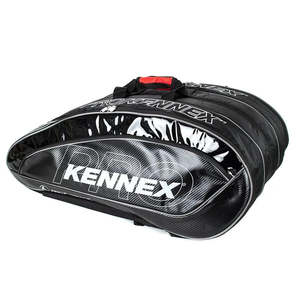 Bolsa para Raquetas de Tenis Shadow PROKENEX (Negro/Gris, Nailon y PU/Lona, Impermeable, para hasta 12 Raquetas, 03 Compartimentos) - Product Image 1