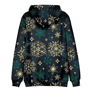 À bas prix abordable coton mélangé sweats à capuche de Noël couleur unie haute qualité Logo Design sweats à capuche de Noël - Product Image 2