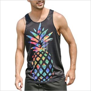 Nouvel Arrivage Débardeur de Sport Homme 100% Coton Haute Qualité Coupe Slim T-shirt Fitness Décontracté Respirant Tricoté Impression Numérique - Product Image 6