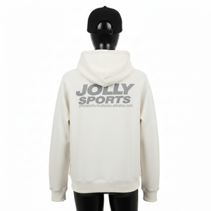 Sudadera con capucha para mujer, premium, 320GSM, algodón y poliéster, tela suave, color blanco, logotipo personalizado con serigrafía, sudaderas básicas para mujer - Product Image 2