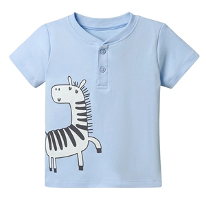 T-shirt pour enfants avec logo personnalisé, 100% coton, imprimé décontracté, uni, été, dessin animé, manches courtes, respirant, pour garçons et filles, bébé - Product Image 1