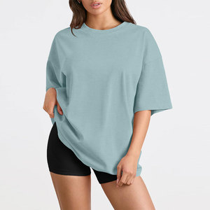 <b>Women</b> Relaxed Streetwear T <b>Shirt</b> Drop Shoulder Cotton Blank Apparel OEM ODM Wholesale - Product Image 1