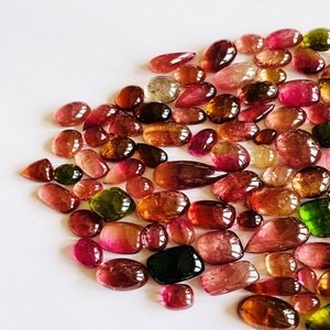 Cabujón de piedras preciosas de calidad AAA, corte mixto, piezas hermosas únicas, joyería usada calentada de turmalina múltiple Natural con certificado IGI - Product Image 2