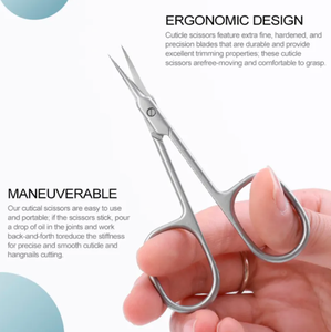 Outil de beauté personnalisé professionnel ciseaux de manucure pince à cuticules incurvée en céramique pour l'élimination des peaux mortes soin des ongles en acier inoxydable - Product Image 2