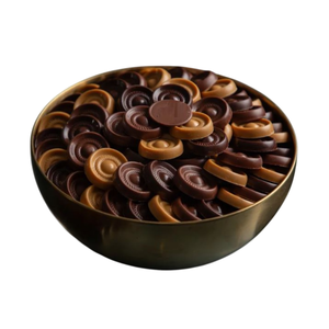 Bol à chocolat décoratif de table de conception classique affichage de Dessert et bol de bonbons bol à chocolat rond en métal fait main écologique - Product Image 6