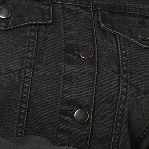 Vente chaude Léger Écologique Femmes Jeans Veste Logo Personnalisé Imprimé Mode Outfit Coton Remplissage Rivet Décoration - Product Image 5