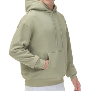 Sweats à capuche pour hommes Logo personnalisé Basics respirant en coton de couleur unie de grande taille Sweat à capuche d'hiver en polaire de qualité supérieure à quantité minimale de commande bas - Product Image 4