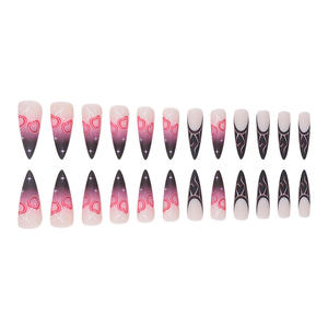 24 Uds. Fábrica al por mayor Stiletto largo Prensa en <span class=keywords><strong>uñas</strong></span> acrílicas con lima <span class=keywords><strong>de</strong></span> <span class=keywords><strong>uñas</strong></span> logotipo personalizado tamaño corto tipo falso Modelo <span class=keywords><strong>de</strong></span> punta <span class=keywords><strong>de</strong></span> <span class=keywords><strong>uñas</strong></span> - Product Image 6
