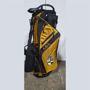 กระเป๋ากอล์ฟ Alpha Phi Alpha Fraternity Inc. กระเป๋ากอล์ฟ ALPHA สีดำและสีทองโบราณ - Product Image 1