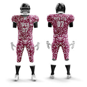 Conjunto de Pantalones y Camiseta de Fútbol Americano de Manga Corta con Logotipo Frontal, Diseño Moderno, Sublimación, 100% Poliéster, Tallas Grandes - Product Image 1