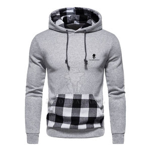 Alta calidad hombres Casual sólido Streetwear pulóver sudaderas con capucha personalizado 100% algodón Regular Fit ropa de invierno al por mayor - Product Image 1