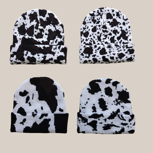 หมวกบีนนี่ลายเสือดาวสำหรับผู้ชายผู้หญิงหมวกบีนนี่ลายพรางกลางแจ้งหมวกฤดูหนาวกันลมหมวกเย็นให้ความอบอุ่น - Product Image 2