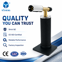 YIZHENG Allume-gaz de cuisine extérieure au butane, torche à flamme bleue, briquet à jet rechargeable pour cigarettes et cigares