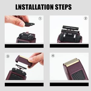 Têtes de rasoir électriques professionnelles à double lame, étanches IPX7, lavables, remplaçables pour le visage et le corps, pour utilisation en camping-car, lot de 2 - Product Image 2