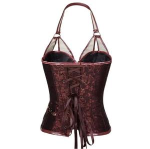 Haut de corset à fermeture éclair de qualité supérieure en cuir de vache pour femmes disponible à bas prix - Product Image 1