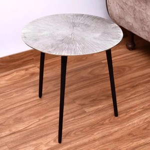 Utilisation ronde de luxe de restaurant de pièce de maison de bureau de table d'appoint de texture en métal de l'Inde - Product Image 4