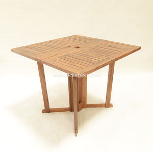 โต๊ะพับอุ้งเท้าเสือโต๊ะไม้ธรรมชาติสไตล์เรียบง่ายสำหรับบ้านห้องนั่งเล่นสวนเฟอร์นิเจอร์ - Product Image 4