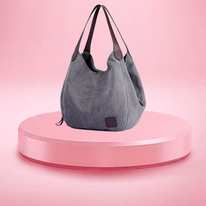 Luxury Vintage <b>Canvas</b> Women's <b>Tote</b> Handbag with Zipper Closure Unisex Multi-Function Shopping <b>Bag</b> - Product Image 6