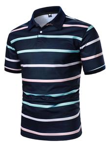 Nuevo diseño personalizado bordado Logo 95% algodón 5% spandex hombre Golf negocios uniforme Color sólido Polo camisa - Product Image 5