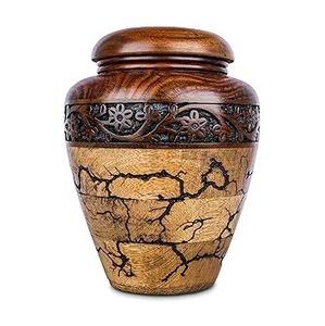 Urna Grande de Madera de Estilo Clásico Moderno |   Urna Funeraria de Alta Calidad para Cenizas Humanas de Adultos, Masculinas y Femeninas |   Almacenamiento y Exhibición para Funerarias - Product Image 3