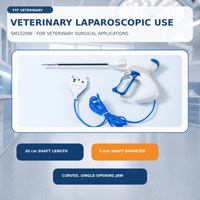 YYF SM1520W Instrument de scellage et de coupe des vaisseaux à mâchoires courbées de 5 mm et 20 cm, autoclavable, pour chirurgie ouverte animale