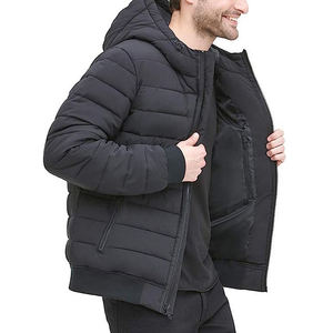 Lightweight Oversized Outdoor Puffer <b>Jacket</b> for Men Winter <b>Warm</b> <b>Waterproof</b> Windproof Custom Hooded Style Bulk Supply - Product Image 2