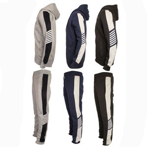 Conception personnalisée à capuche ensemble de rue en plein air hommes joggers costumes ensemble patchwork survêtement impression sweats hommes deux pièces ensemble - Product Image 6