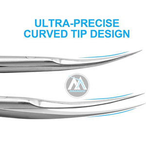 Ciseaux de manucure professionnels ciseaux à sourcils en acier inoxydable ciseaux à cuticules Extra fins incurvés pour cils de manucure - Product Image 4