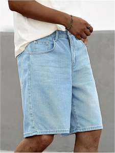 Pantalones cortos de mezclilla de calidad superior para hombre, pantalones cortos vaqueros informales lavados rasgados, perfectos para ropa de calle, moda de verano - Product Image 6