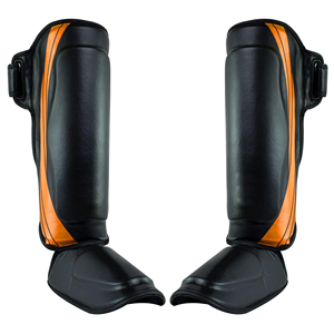 Protège-tibias de boxe et de taekwondo personnalisés, livraison gratuite, en matériau PU professionnel, pour adultes, protection des jambes - Product Image 1