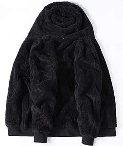 Sudadera con capucha de lana de peso pesado con cremallera, ropa de invierno aligerante ecológica Unisex, característica de maternidad de talla grande sin costuras 100% - Product Image 1