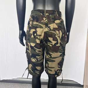 Multi-Pocket Drawstring Waist Tactical Street <b>Shorts</b> Casual Loose <b>Men's</b> Camo <b>Cargo</b> <b>Shorts</b> Customized Breathable Knitted <b>Shorts</b> - Product Image 6