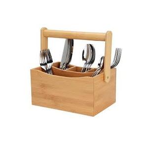 Custom Brown Multiple Individual Slots Bottled Beverage Serving <b>Caddy</b> with Carrying Handles Wood beer bottle Wholesale supplier - Product Image 4